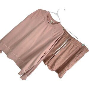 Lot of 2 H&M & Pacific Trail Pink Sweatshirt & Shorts Set XXL EUC  RCC10469
